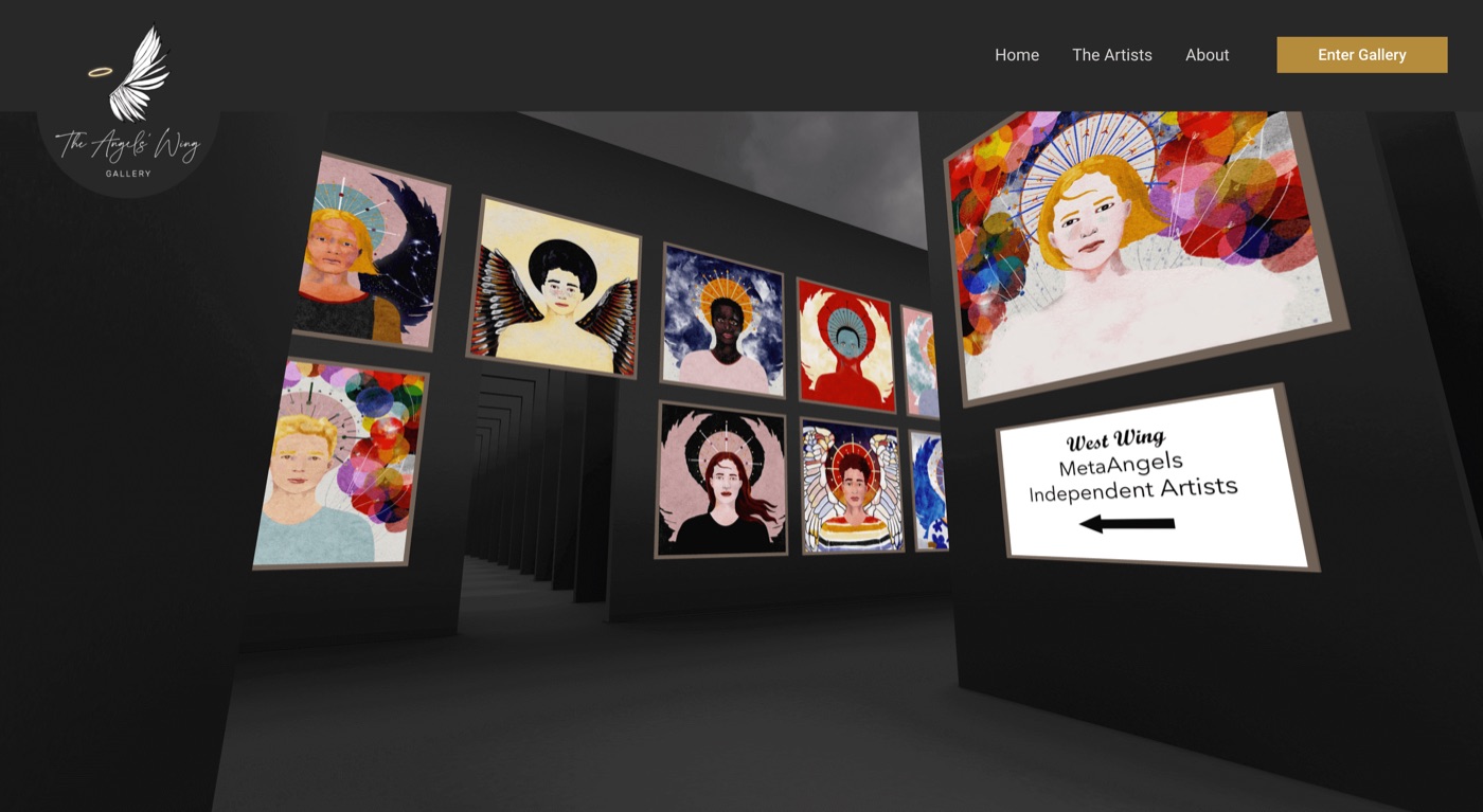 View inside the virtual gallery